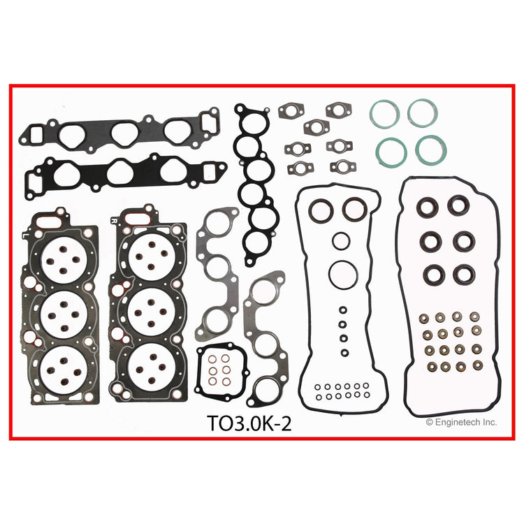 Enginetech Engine Full Gasket Set for Toyota and Lexus Vehicles – Part Number TO3.0K-2