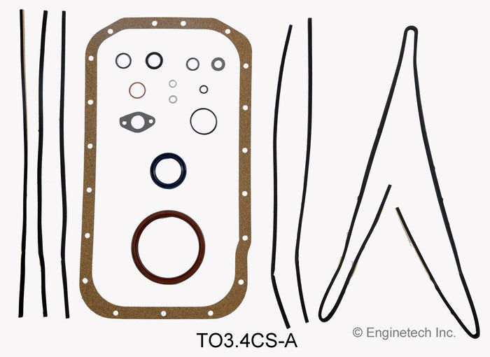 Enginetech TO3.4CS-A Engine Lower End Gasket Set for Toyota Cars and Trucks