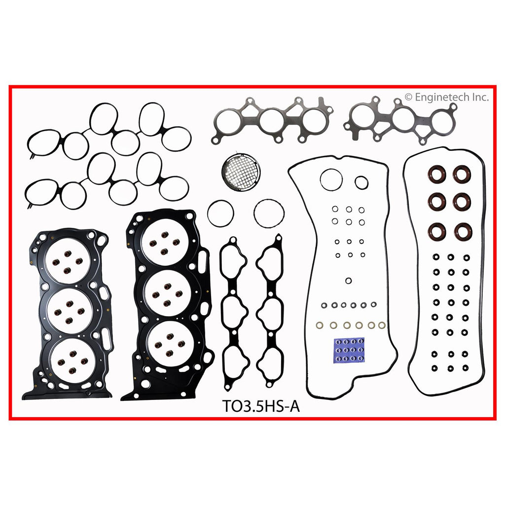 Enginetech TO3.5HS-AWB Engine Cylinder Head Gasket Set for Toyota and Lexus Vehicles