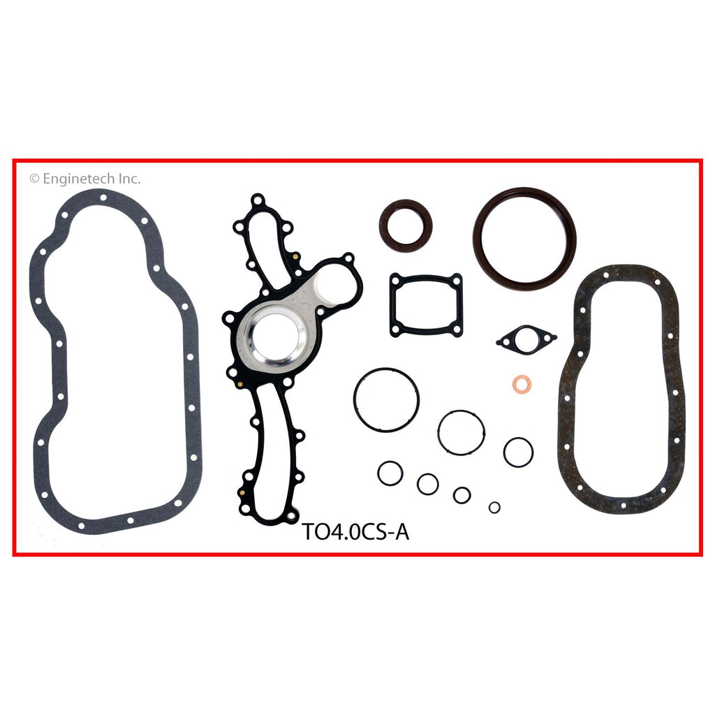 Enginetech Engine Lower End Gasket Set for Toyota 4Runner, Tundra & Tacoma (Part No. TO4.0CS-A)
