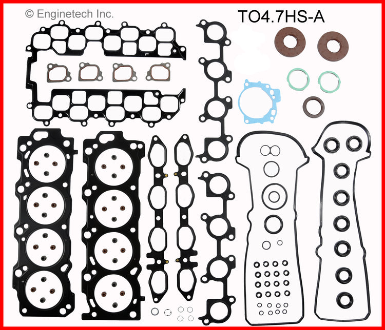 Enginetech TO4.7HS-A Engine Cylinder Head Gasket Set for Toyota and Lexus Vehicles