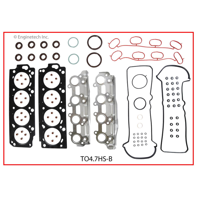 Enginetech TO4.7HS-BWB Engine Cylinder Head Gasket Set for Toyota and Lexus with Head Bolts