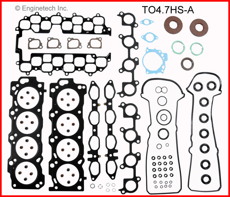 Enginetech TO4.7K-1 Engine Full Gasket Set for Toyota and Lexus Vehicles