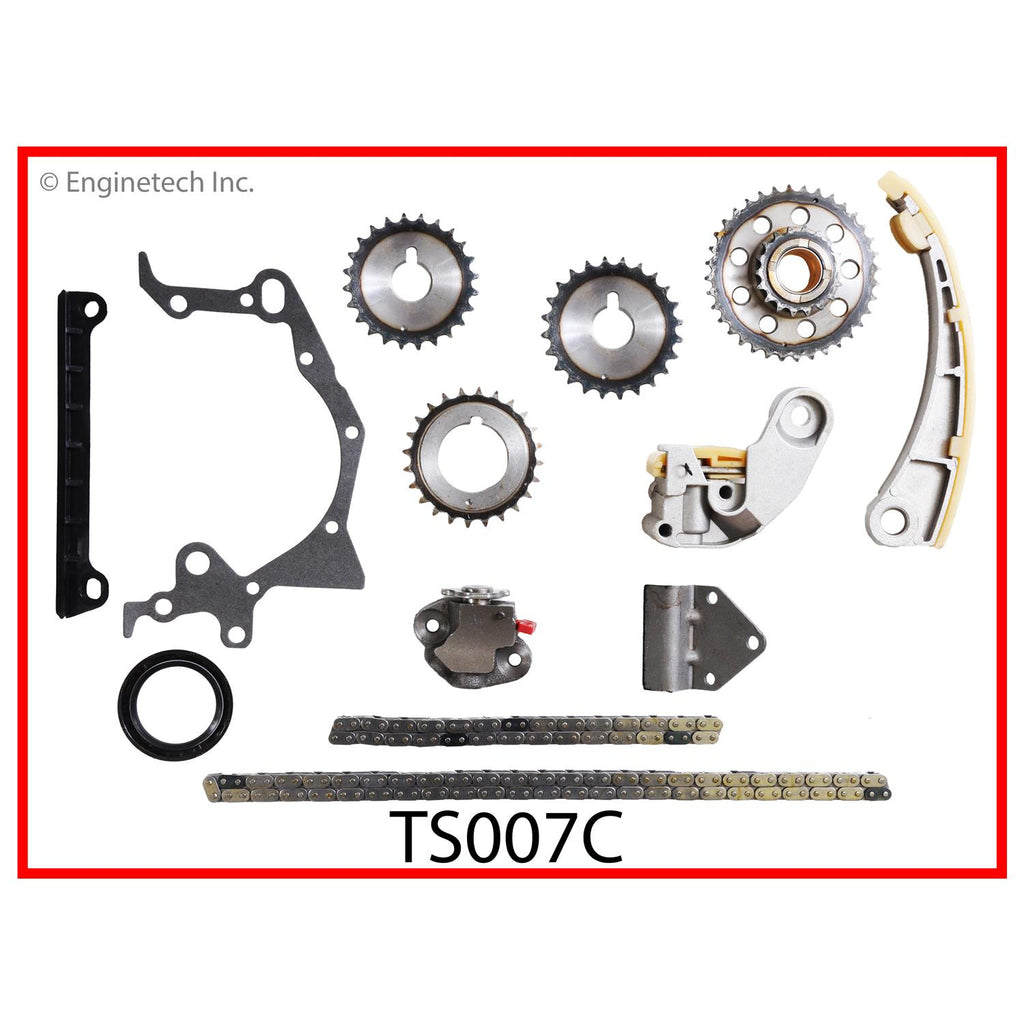 Enginetech TS007C Engine Timing Set for Suzuki Vehicles - High Alloy Steel Sprockets & Single Roller Chain