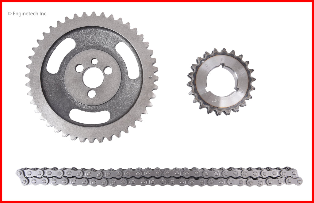 Enginetech TS163 Engine Timing Set with Double Roller Chain and High Alloy Steel Sprockets