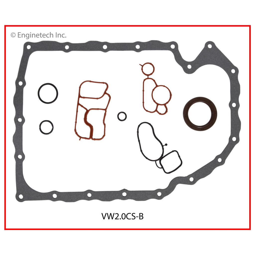 Enginetech VW2.0CS-B Engine Lower End Gasket Set for Volkswagen and Audi Vehicles