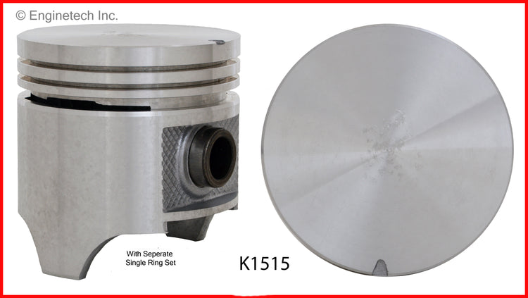 Enginetech K1515(6)P030 Engine Piston Kit with Separate Full Ring Stac ...